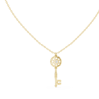 Ornate Key Motif Diamond Pendant
