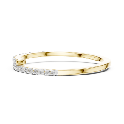 Round Cut Diamond Overlapping Pavé Bypass Band