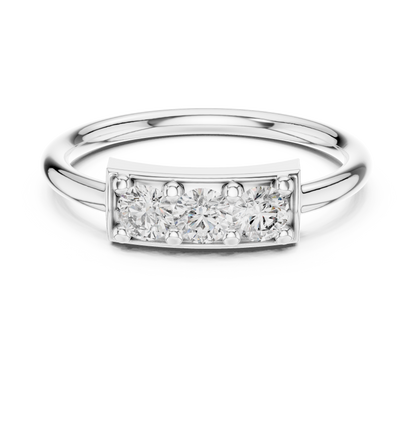 Trio Diamond Bar Ring