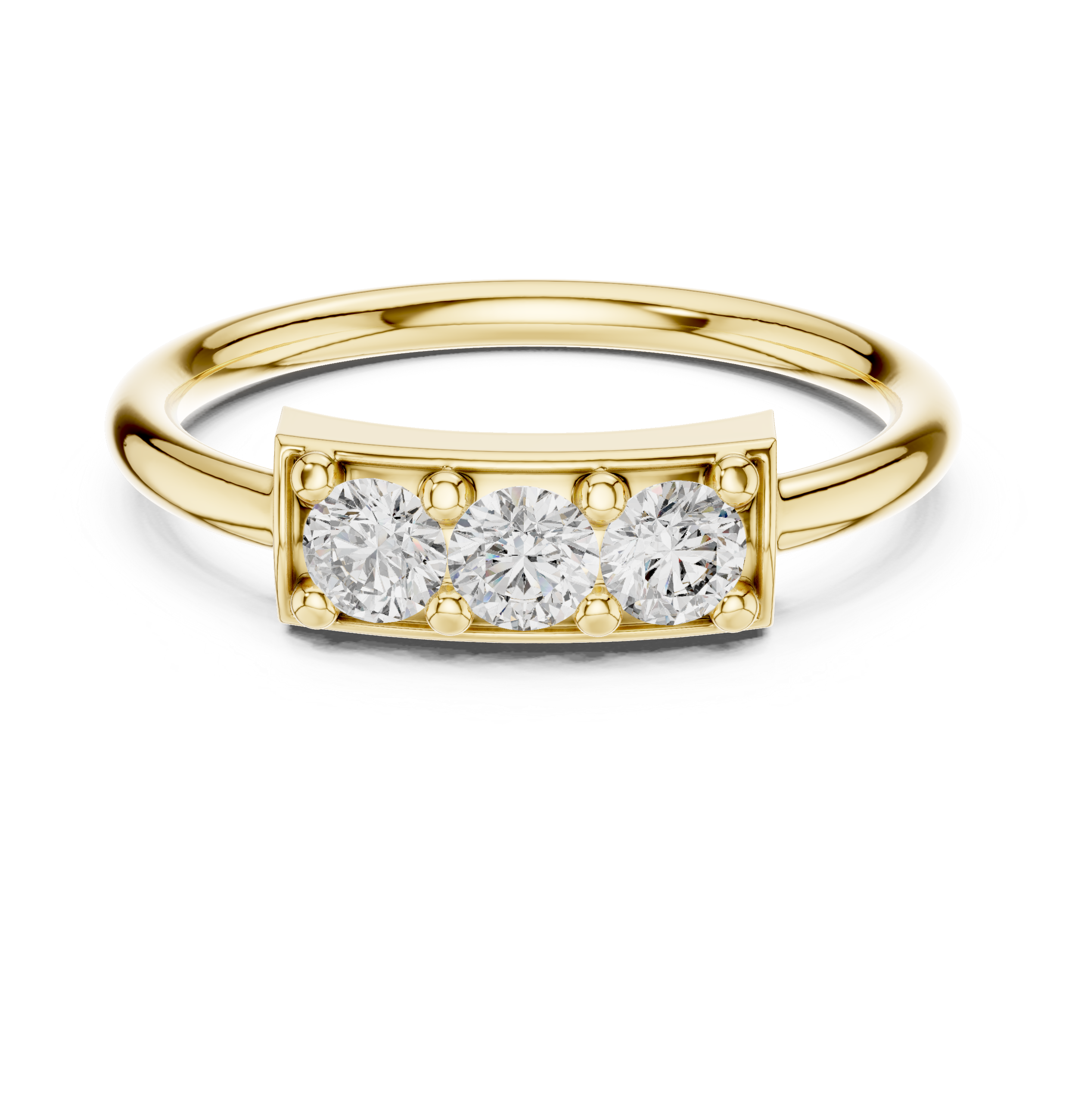 Trio Diamond Bar Ring