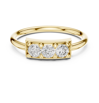 Trio Diamond Bar Ring