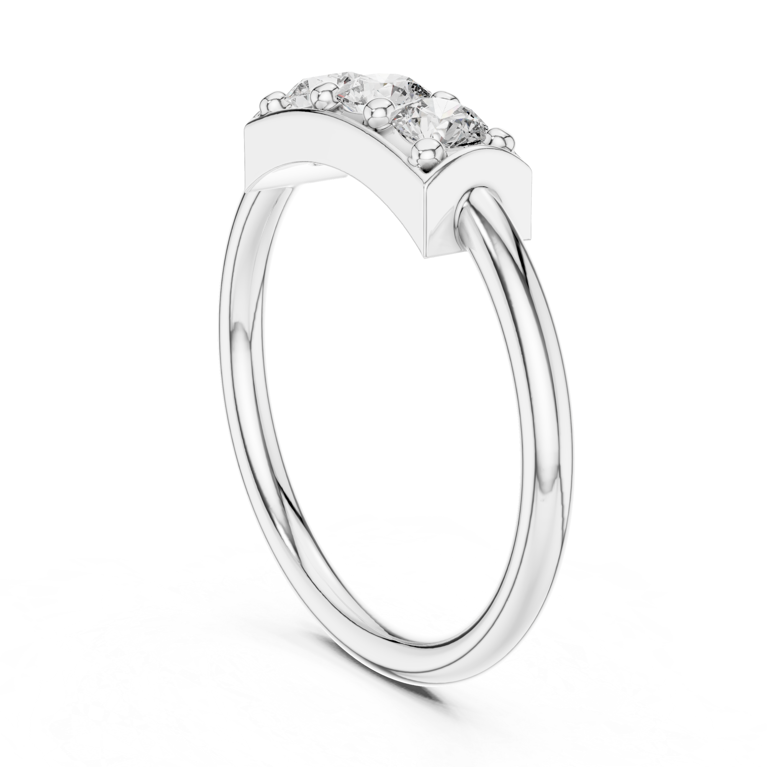 Trio Diamond Bar Ring