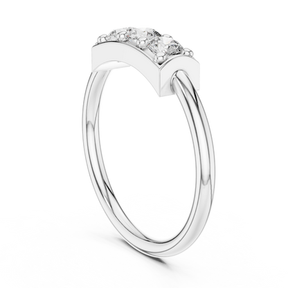 Trio Diamond Bar Ring
