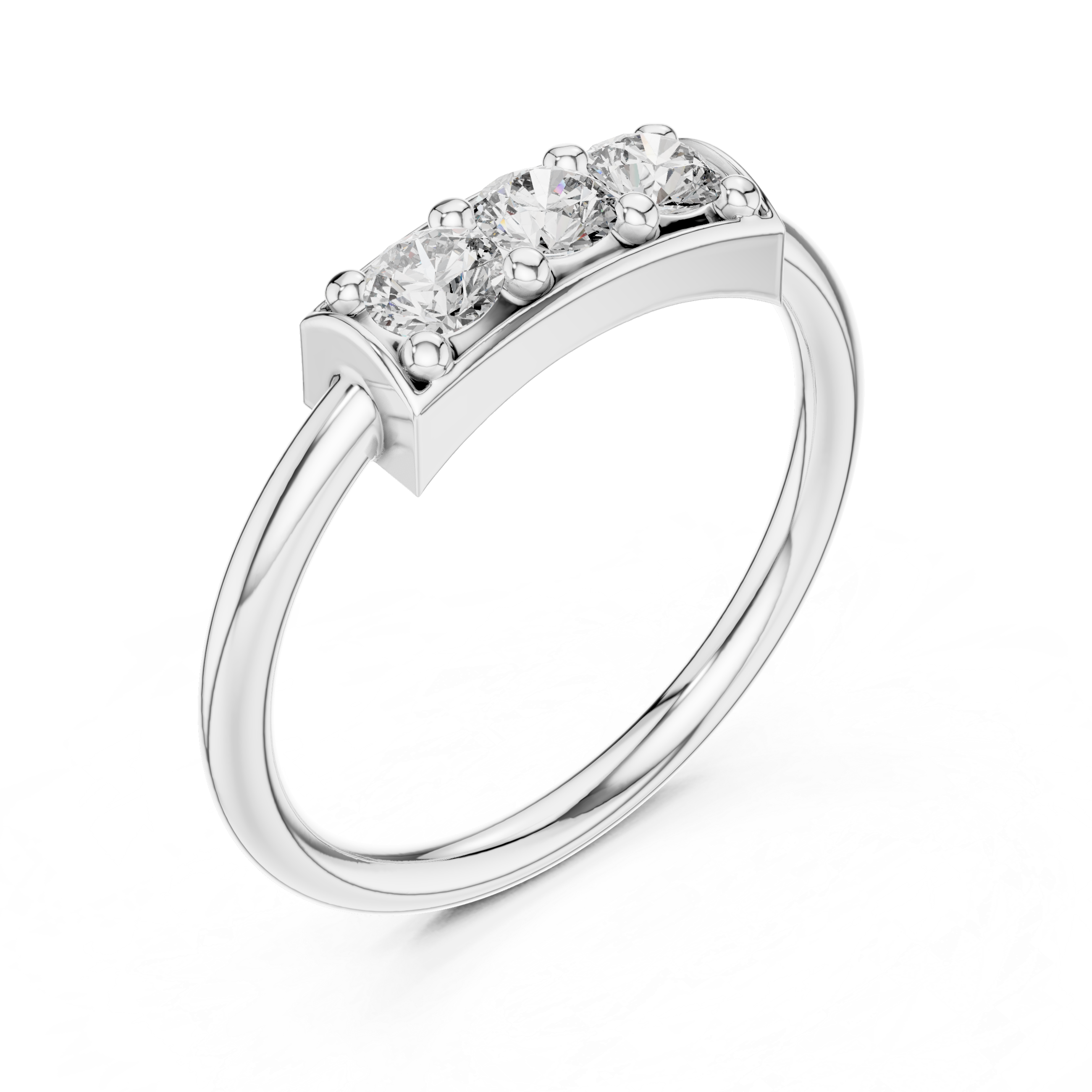 Trio Diamond Bar Ring
