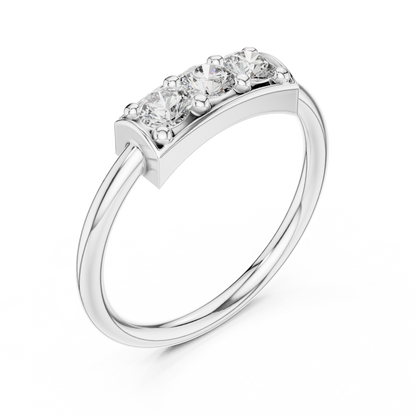 Trio Diamond Bar Ring