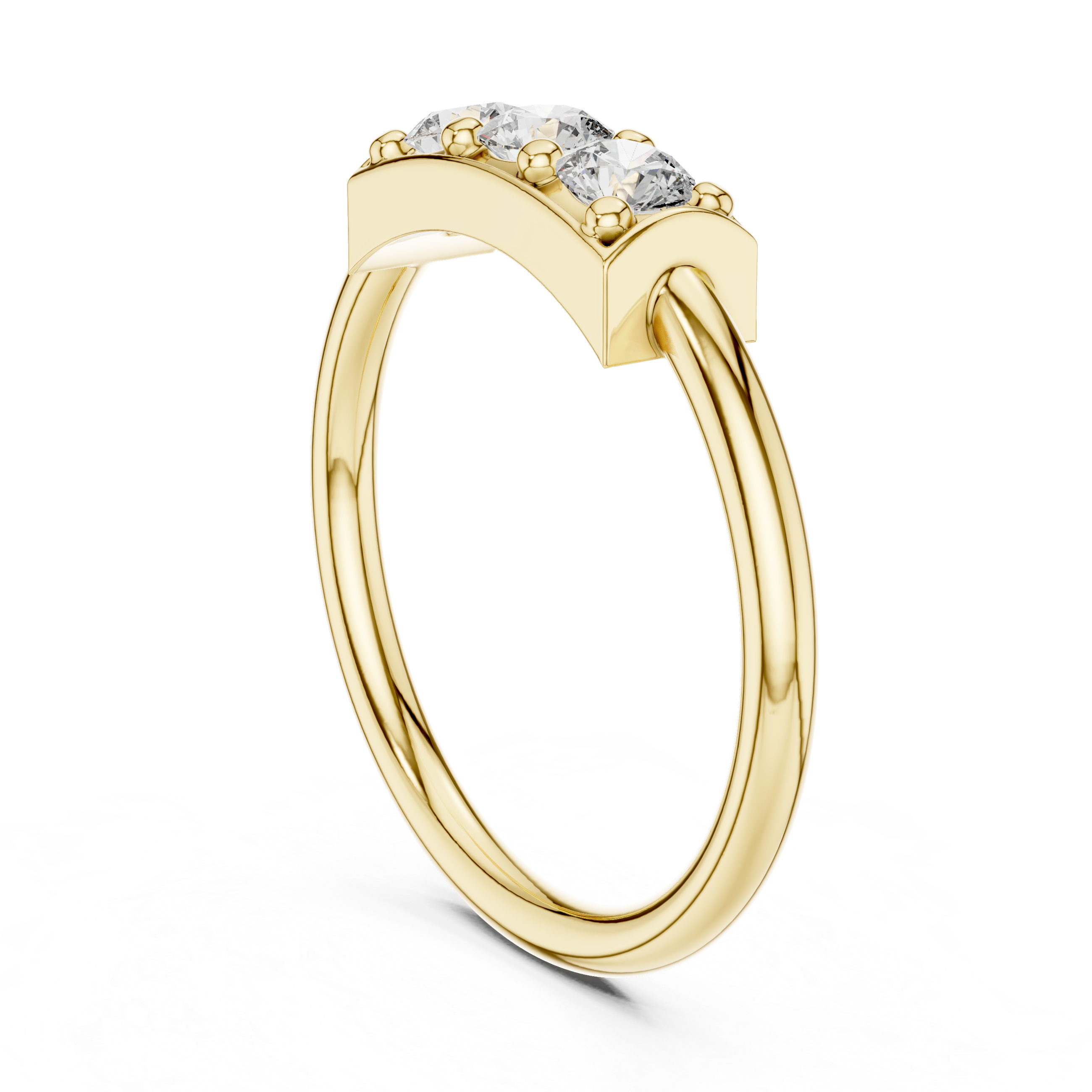 Trio Diamond Bar Ring