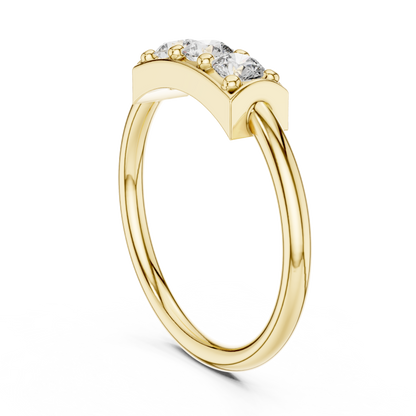 Trio Diamond Bar Ring