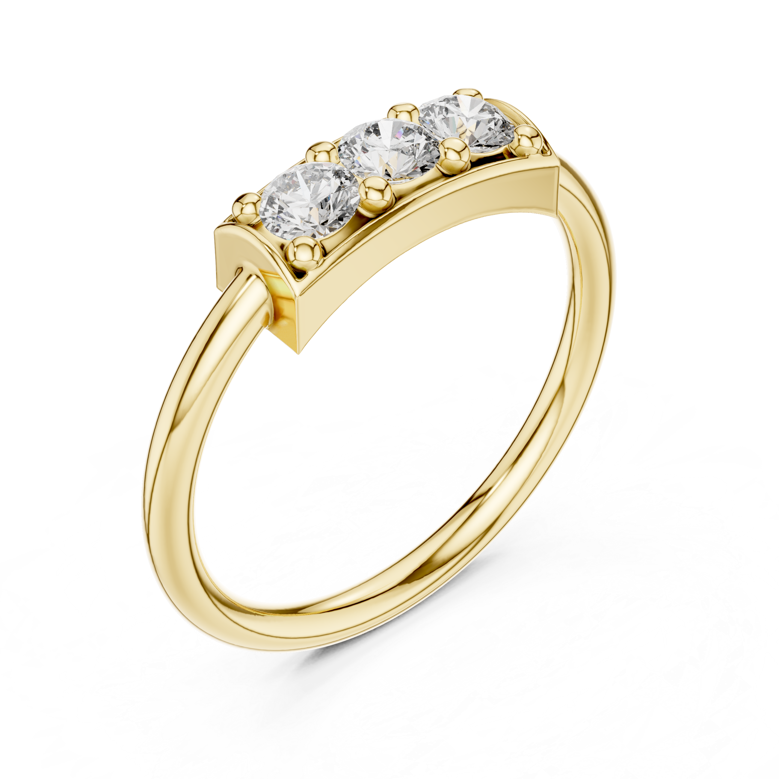 Trio Diamond Bar Ring