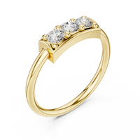 Trio Diamond Bar Ring
