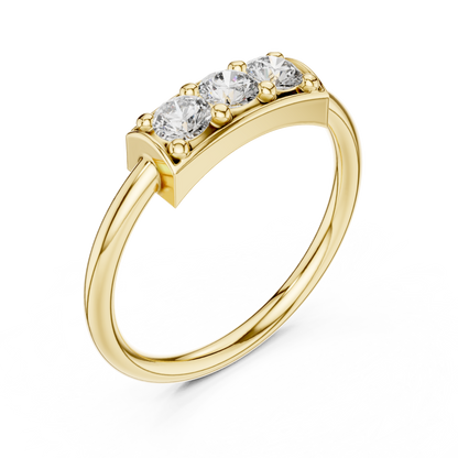 Trio Diamond Bar Ring