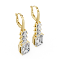 Grand Emerald & Cadillac Cut Dangle Earrings