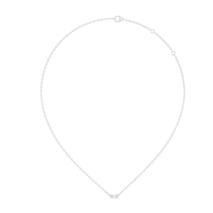 The Sovereign Petite Geometric Baguette Fixed Pendant