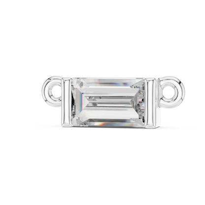 The Sovereign Petite Geometric Baguette Fixed Pendant