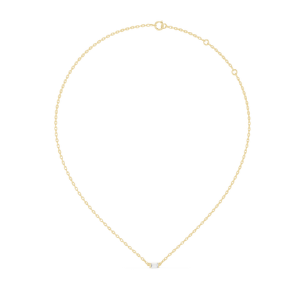 The Sovereign Petite Geometric Baguette Fixed Pendant