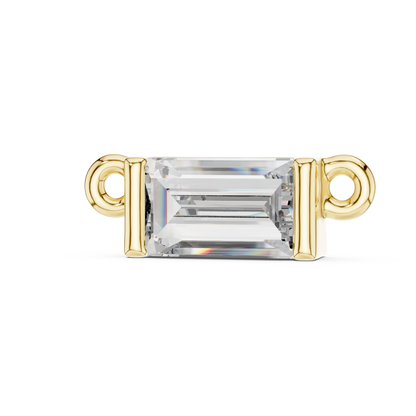 The Sovereign Petite Geometric Baguette Fixed Pendant