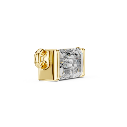 The Sovereign Petite Geometric Baguette Fixed Pendant