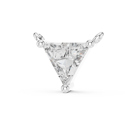Trillion Cut Diamond Fixed Solitaire Pendant