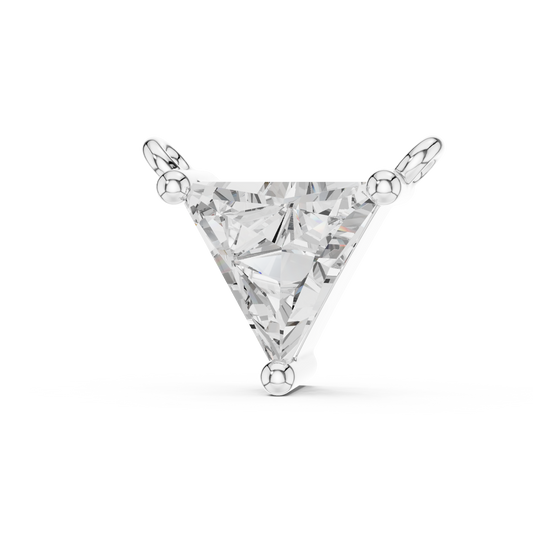 Trillion Cut Diamond Fixed Solitaire Pendant