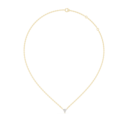 Trillion Cut Diamond Fixed Solitaire Pendant