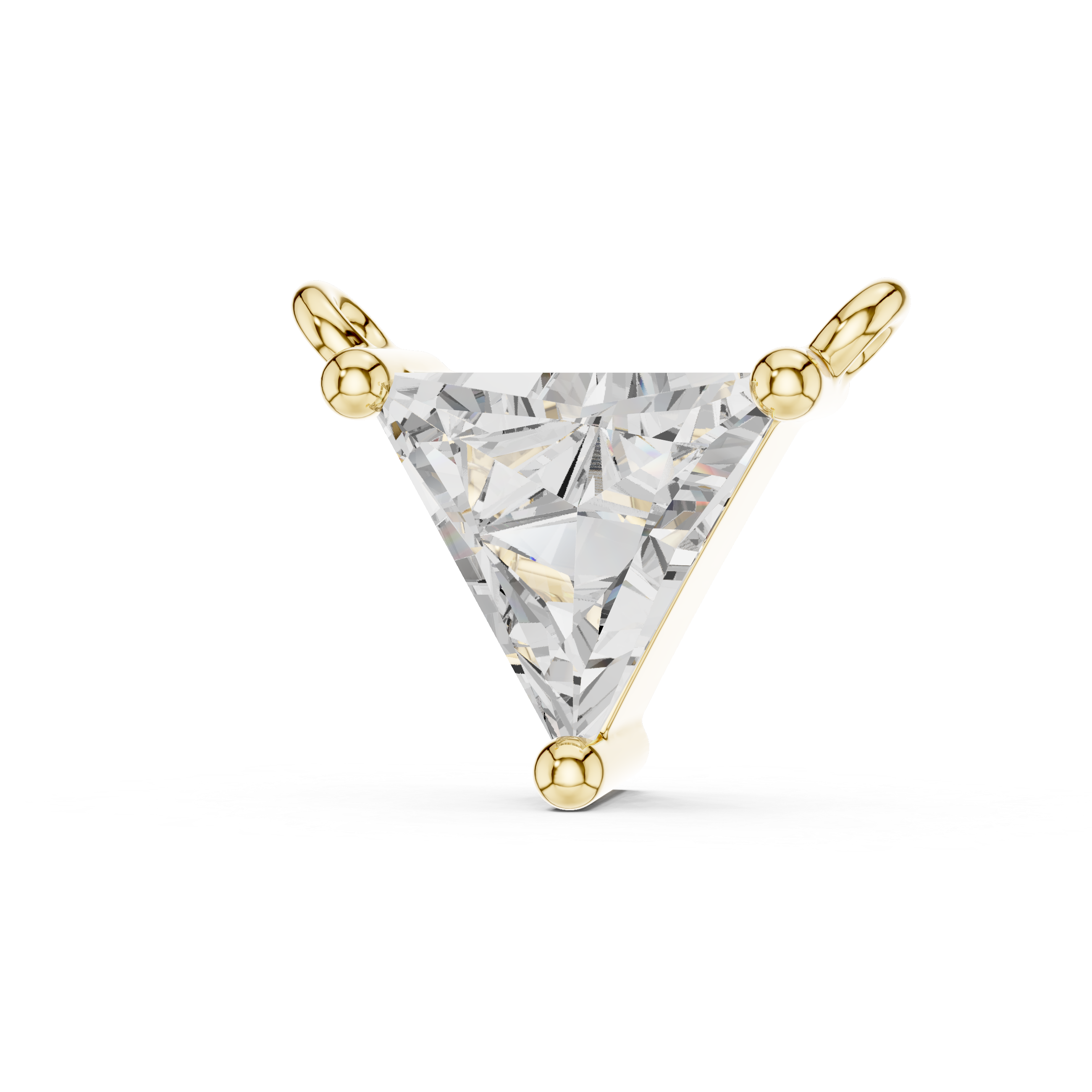 Trillion Cut Diamond Fixed Solitaire Pendant
