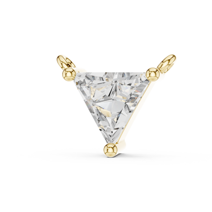 Trillion Cut Diamond Fixed Solitaire Pendant