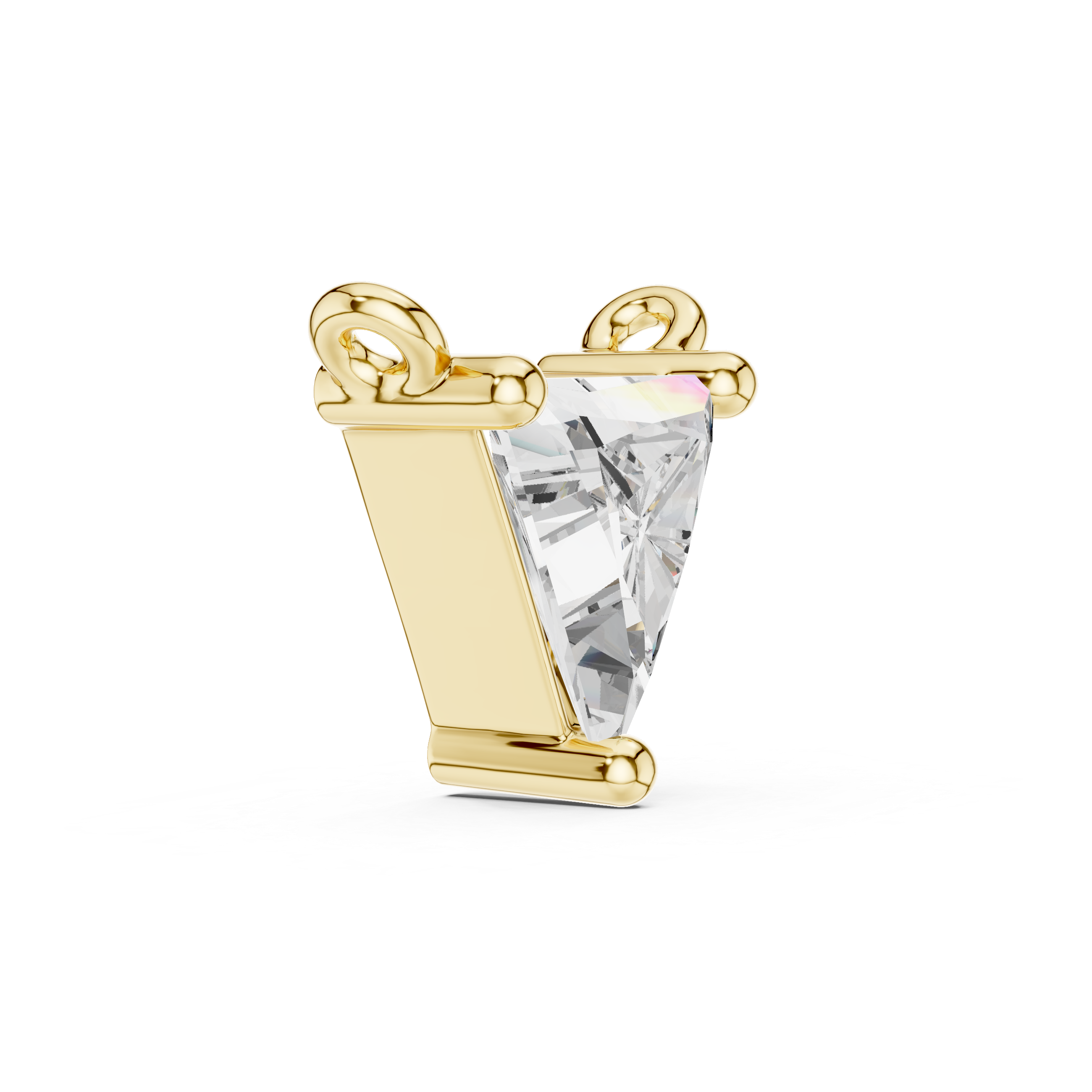 Trillion Cut Diamond Fixed Solitaire Pendant