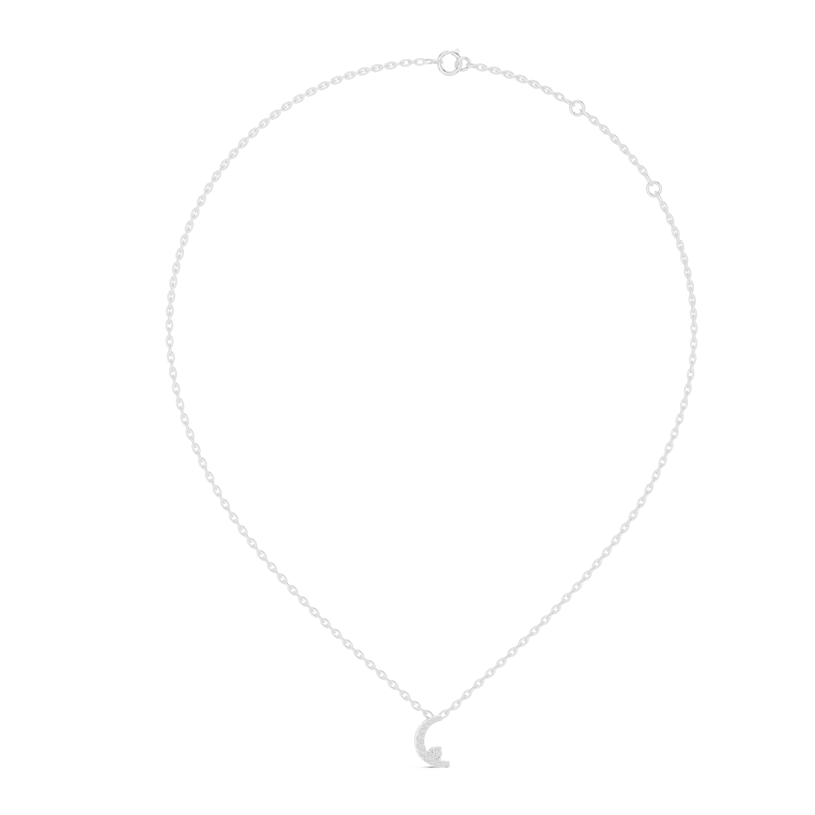 Crescent Moon Diamond Pendant