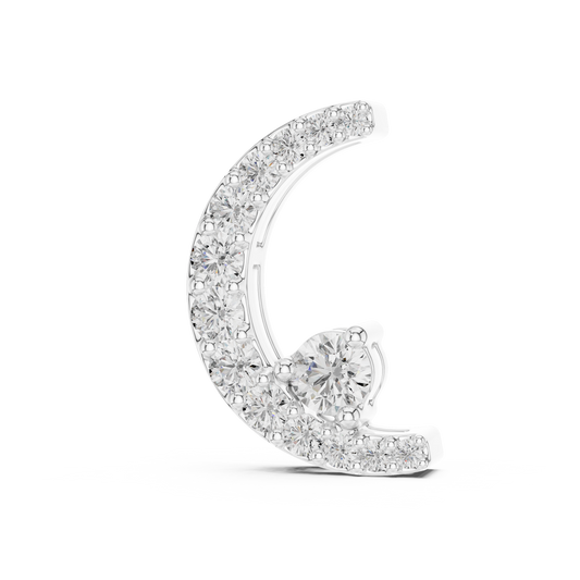 Crescent Moon Diamond Pendant