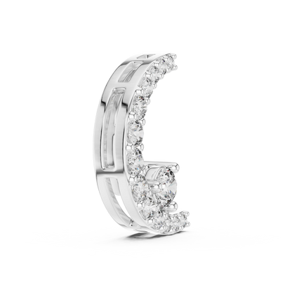 Crescent Moon Diamond Pendant