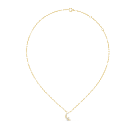 Crescent Moon Diamond Pendant