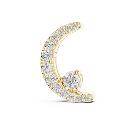 Crescent Moon Diamond Pendant