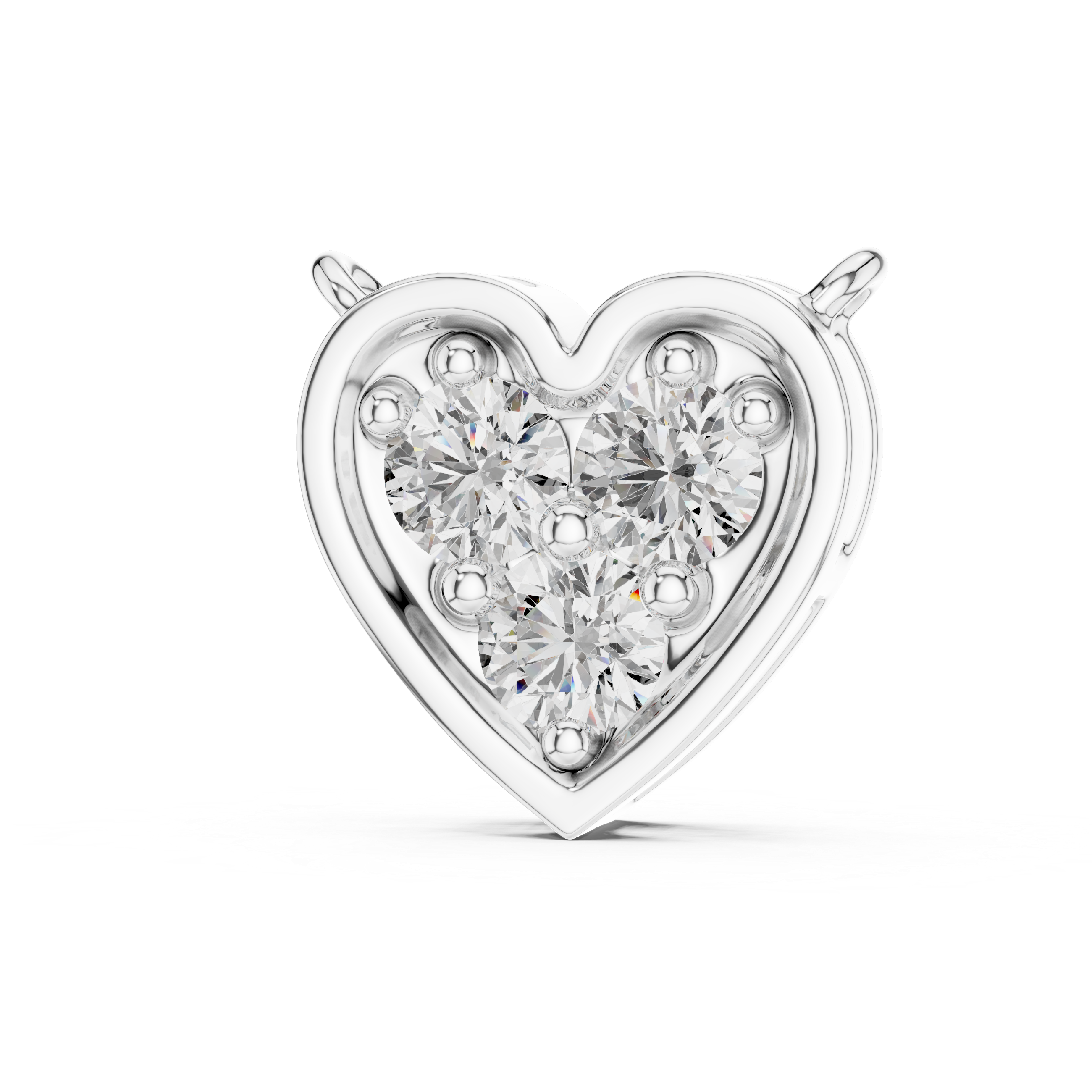 Trio Diamond Heart Pendant