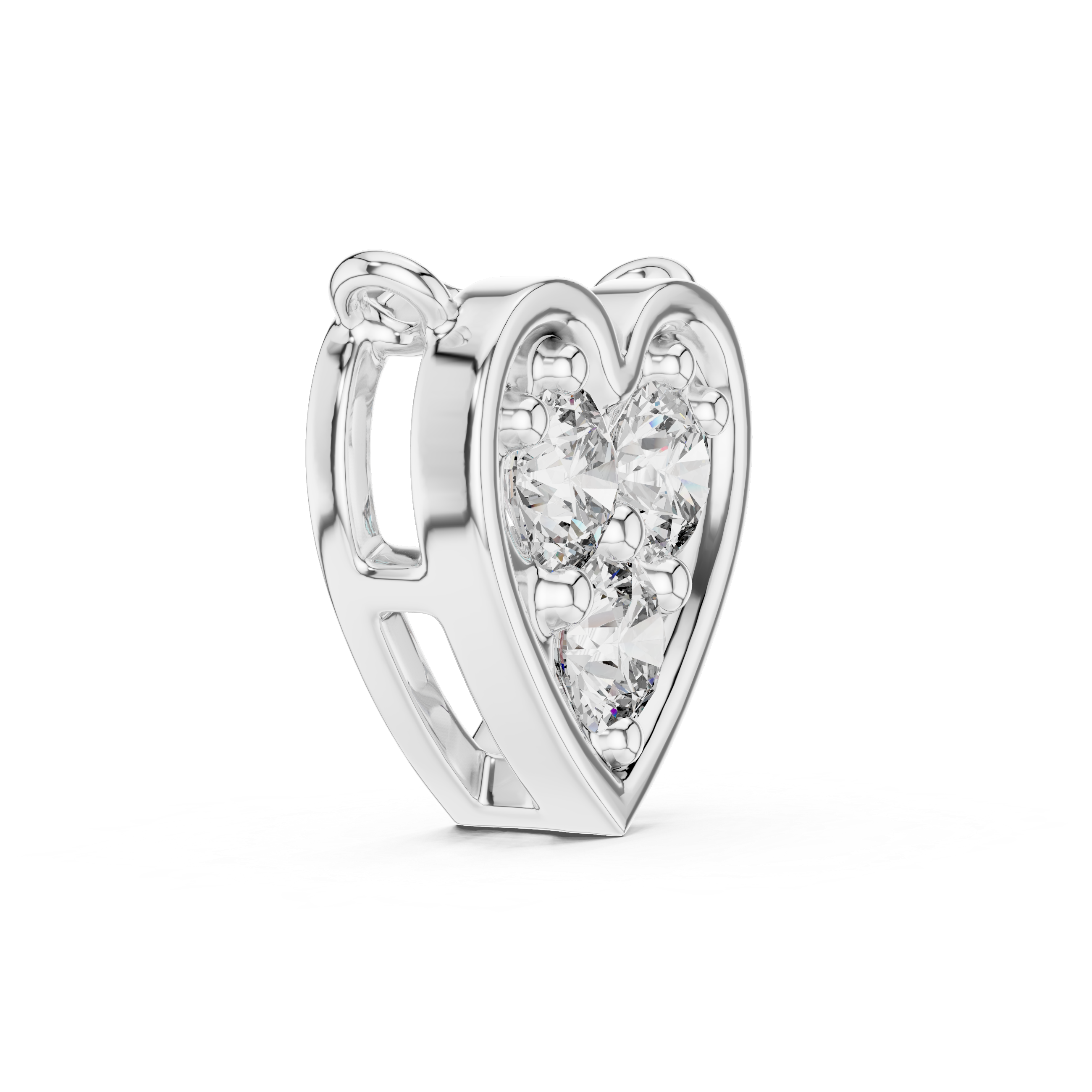 Trio Diamond Heart Pendant