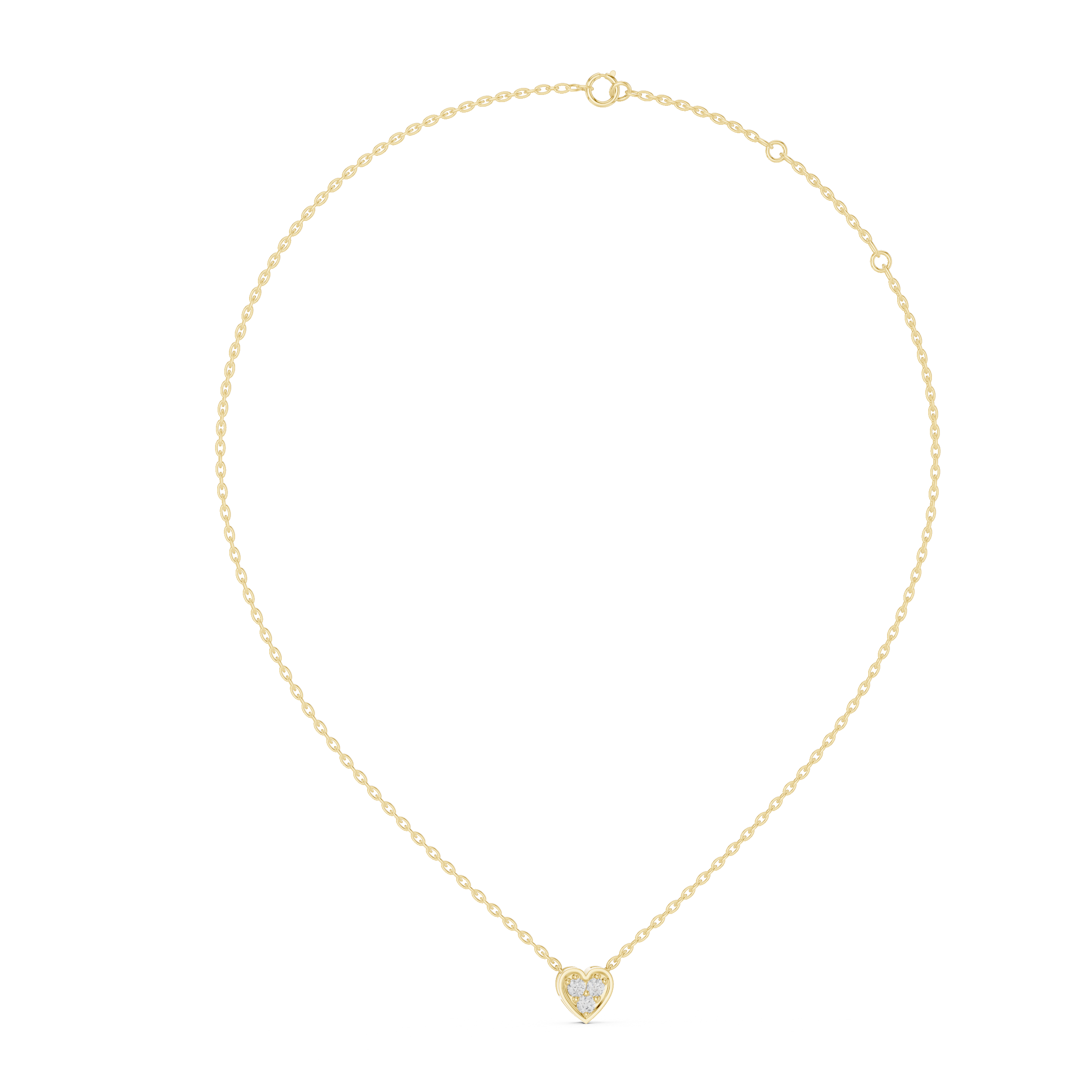 Trio Diamond Heart Pendant