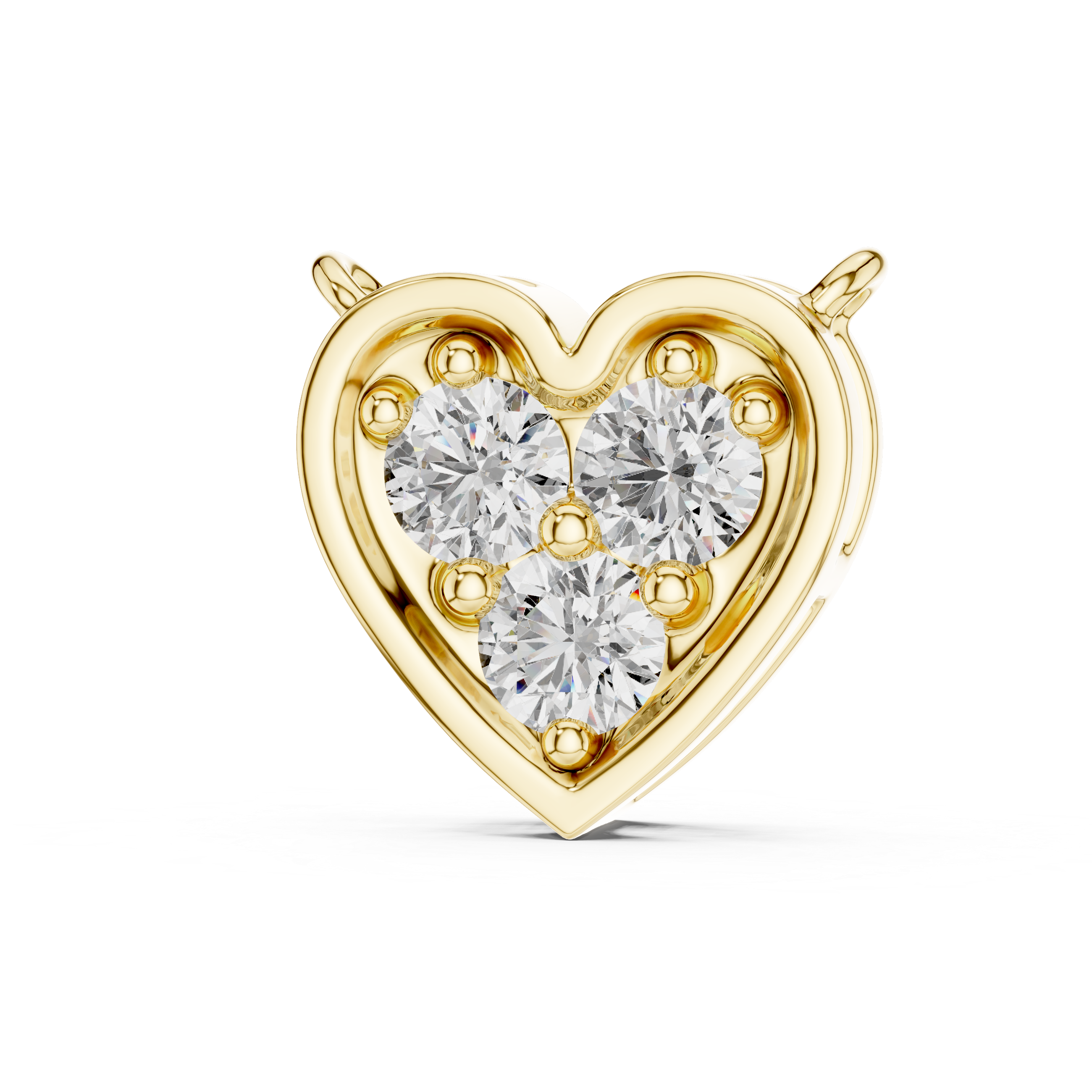 Trio Diamond Heart Pendant