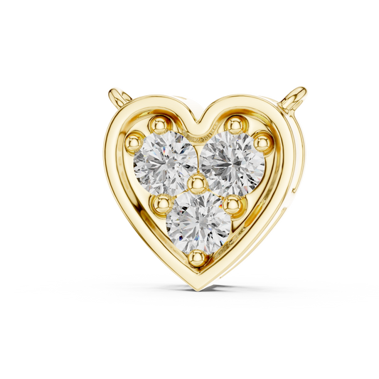 Trio Diamond Heart Pendant