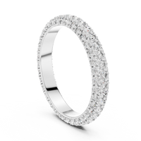 Three-Row Micro-Pavé Diamond Eternity Band