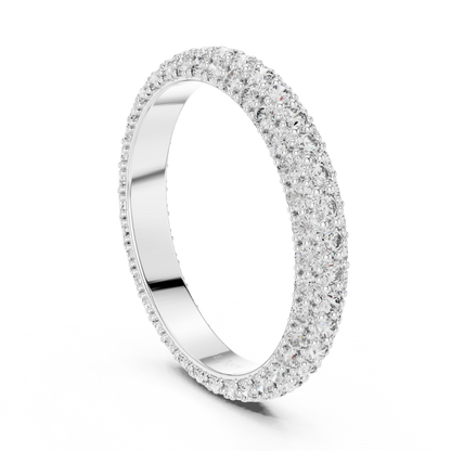 Three-Row Micro-Pavé Diamond Eternity Band
