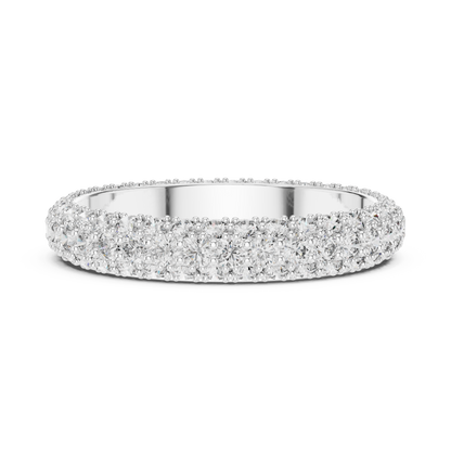 Three-Row Micro-Pavé Diamond Eternity Band