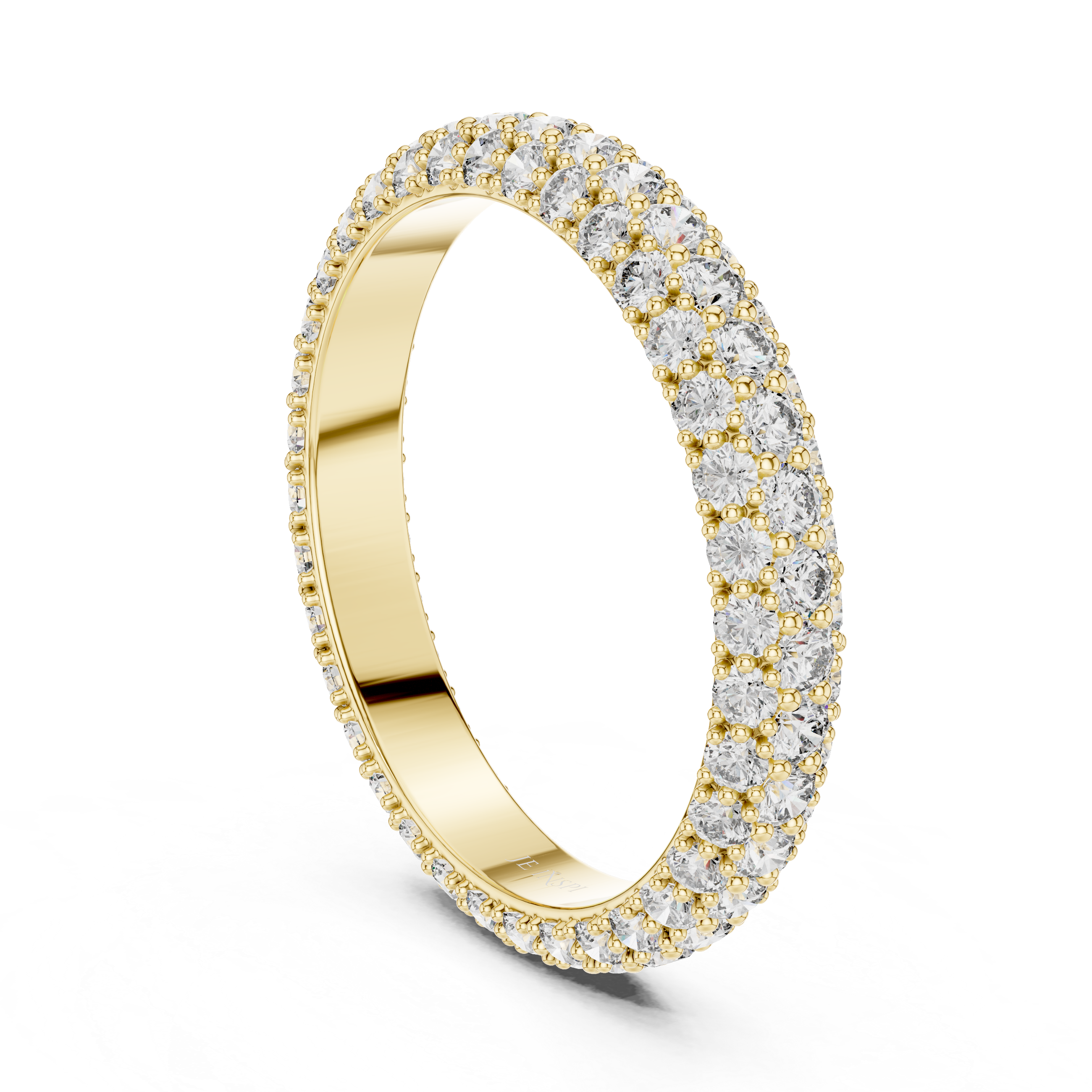 Three-Row Micro-Pavé Diamond Eternity Band
