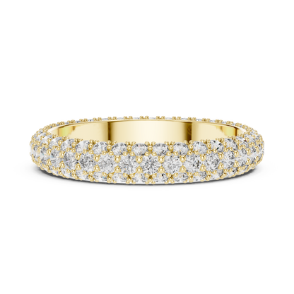 Three-Row Micro-Pavé Diamond Eternity Band