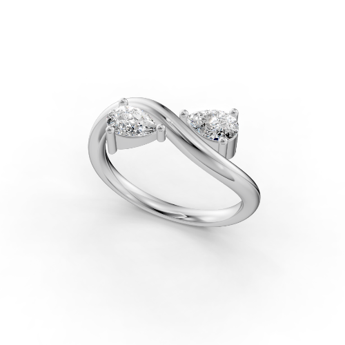 Anello Toi et Moi con Diamanti a Pera