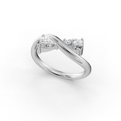 Anello Toi et Moi con Diamanti a Pera