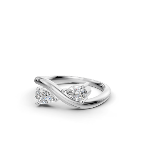 Anello Toi et Moi con Diamanti a Pera
