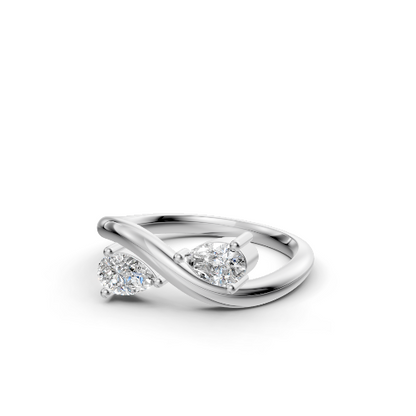 Anello Toi et Moi con Diamanti a Pera