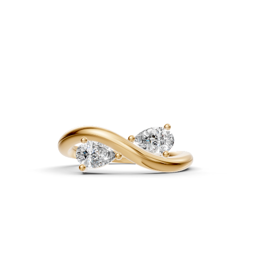 Anello Toi et Moi con Diamanti a Pera