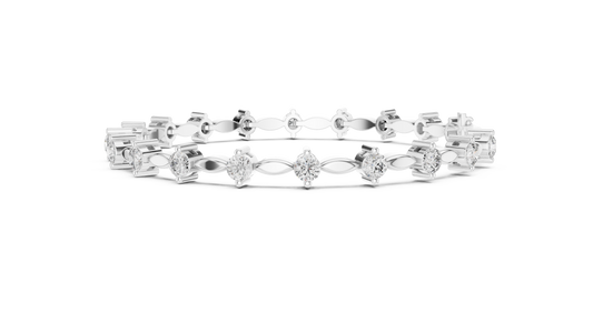 Rhythmic Marquise & Round Diamond Bracelet