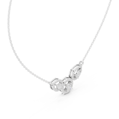 Three-Stone Halo Mangalsutra