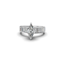 Lozenge Cut Diamond Engagement Ring