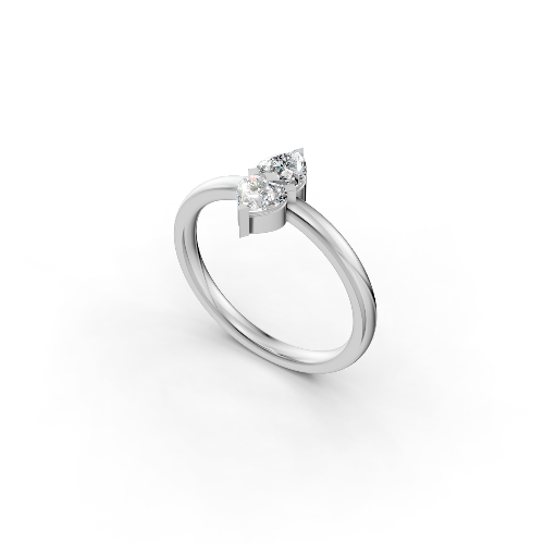 Anello con Diamanti Cuore Toi et Moi